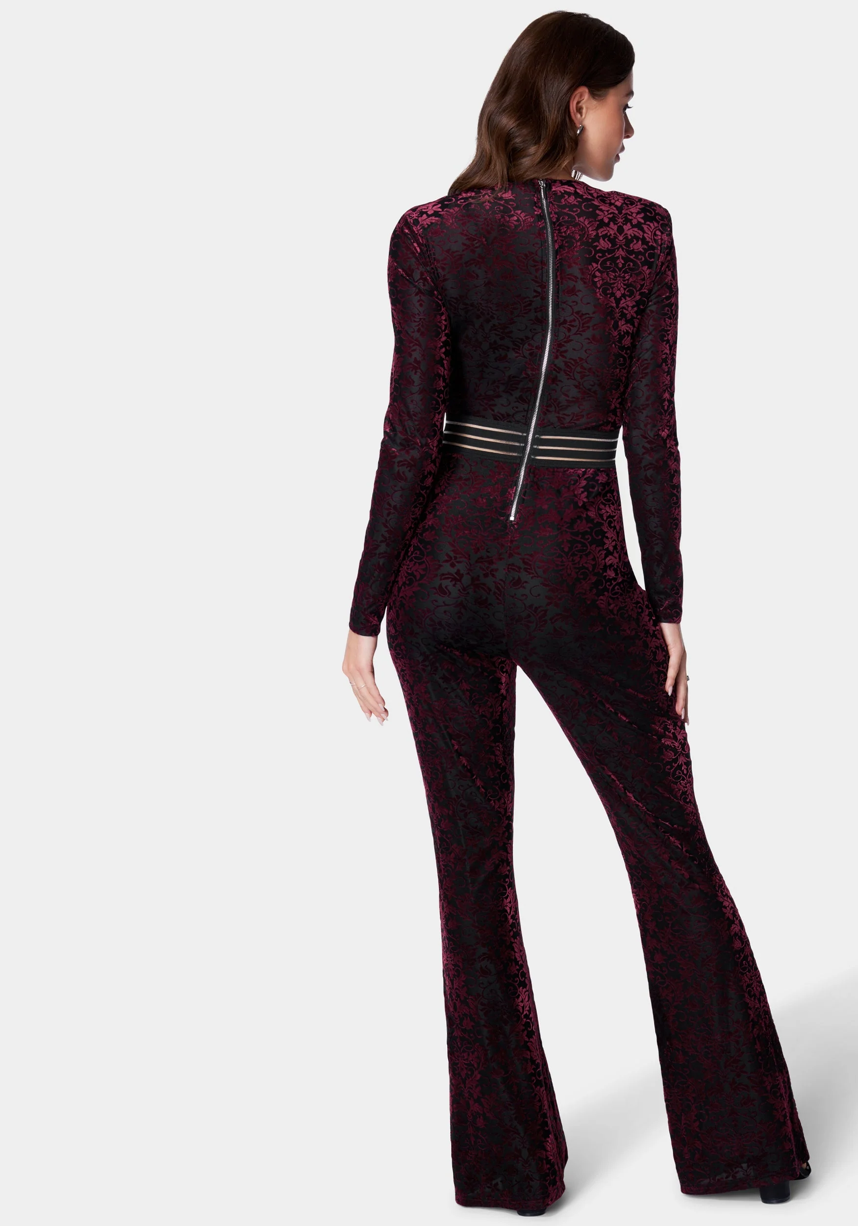 Velvet Burnout Jumpsuit - Image 3