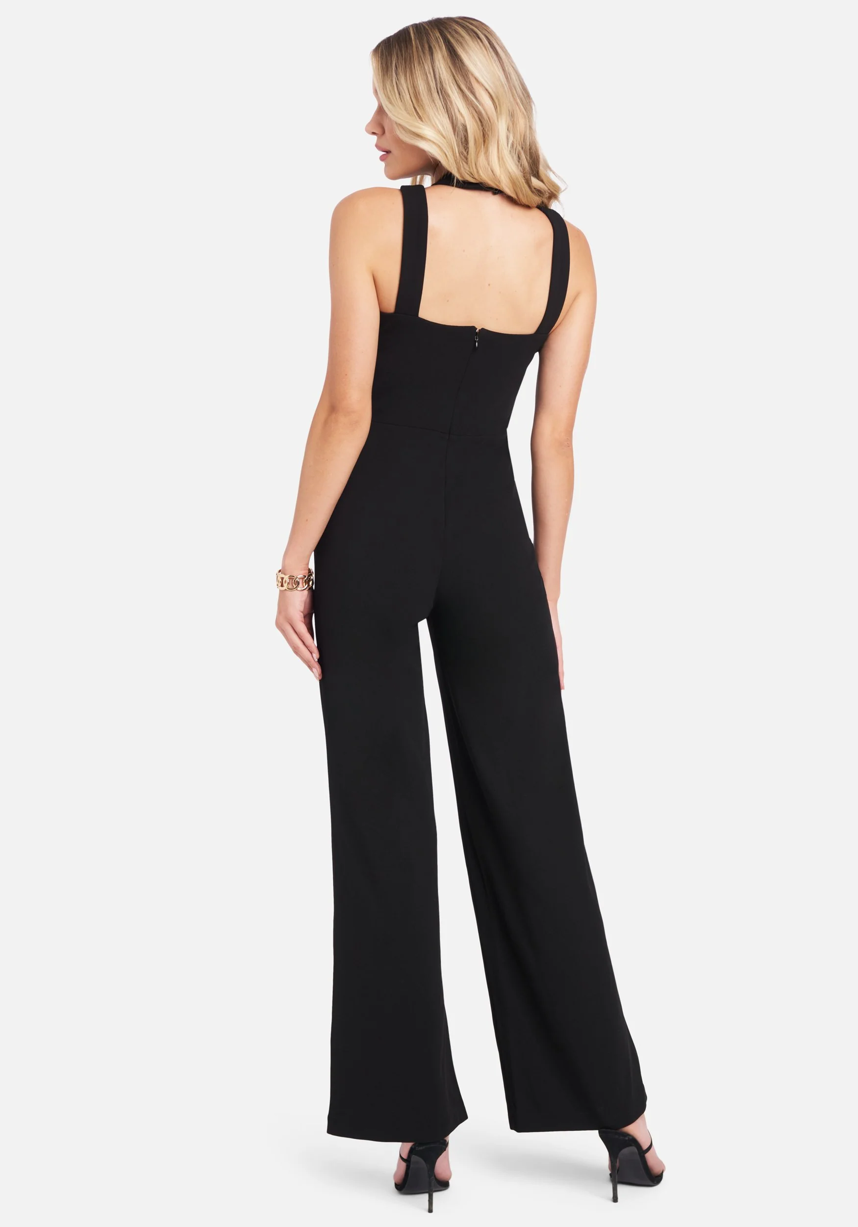 Wide Leg Halter Jumpsuit - Image 2