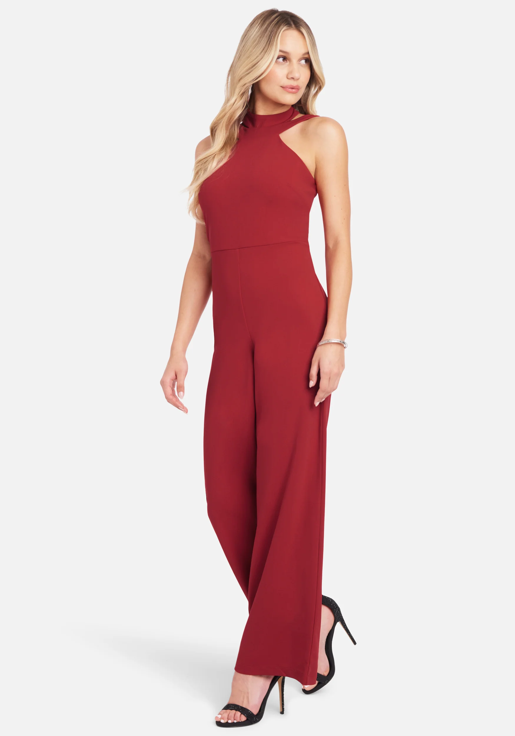 Wide Leg Halter Jumpsuit - Image 3