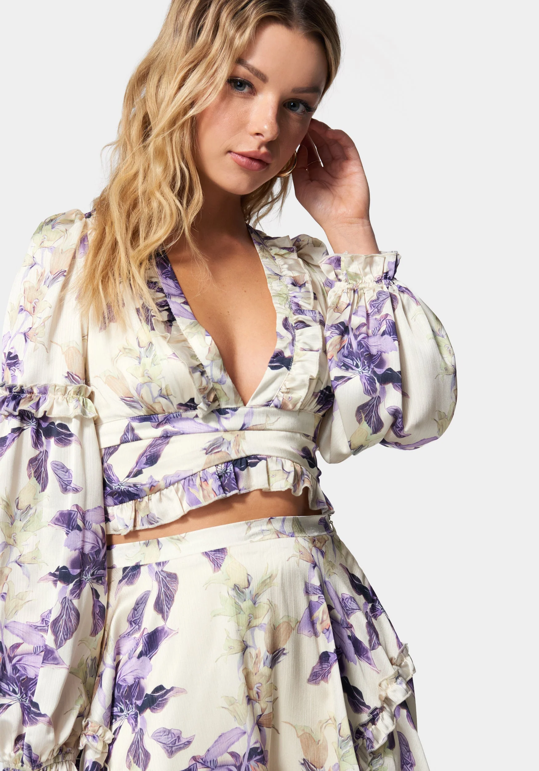 Yoryu Ruffle Wrap Top - Image 4