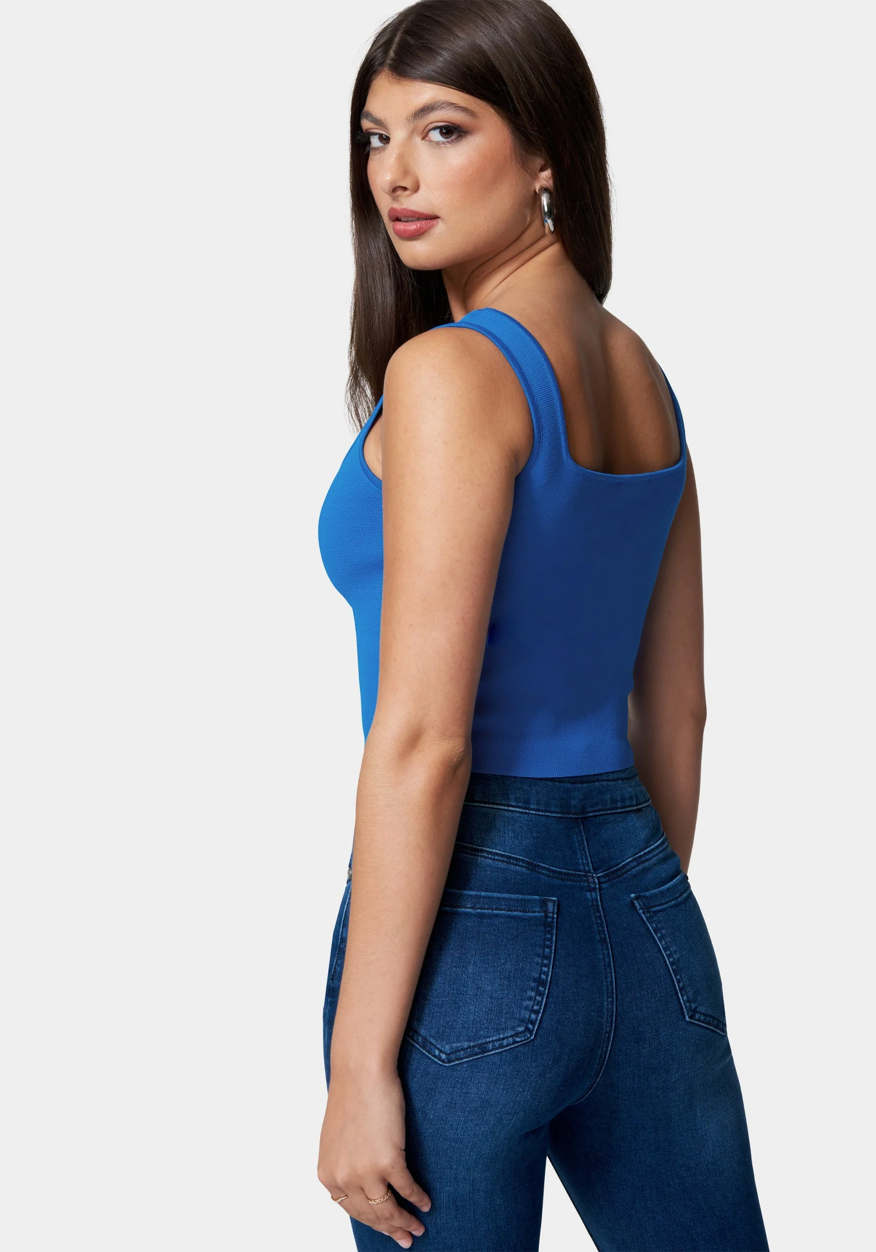 Zip Front Corset Sweater Top - Image 3
