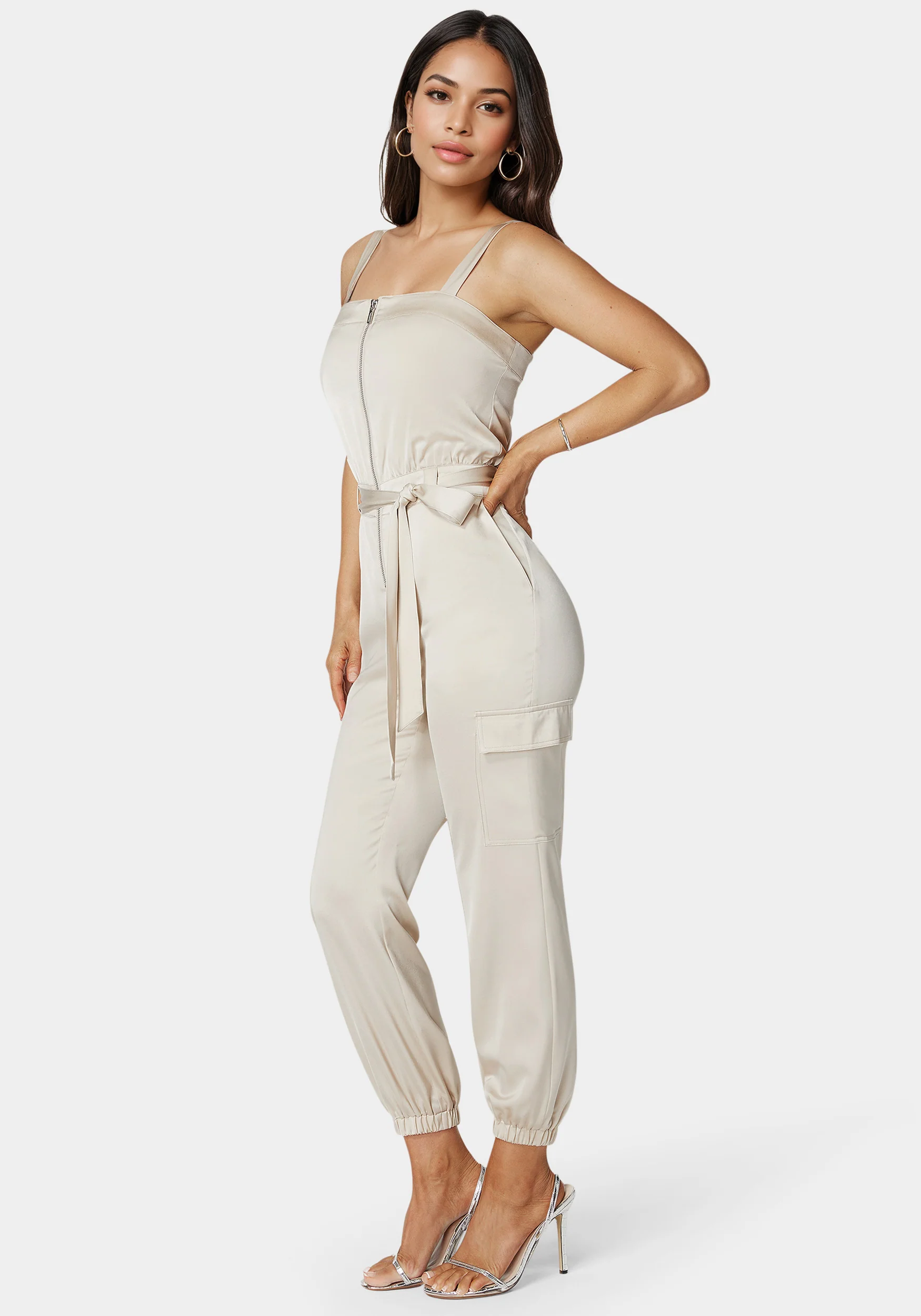 Zip Front Jogger Jumpsuit - Image 2